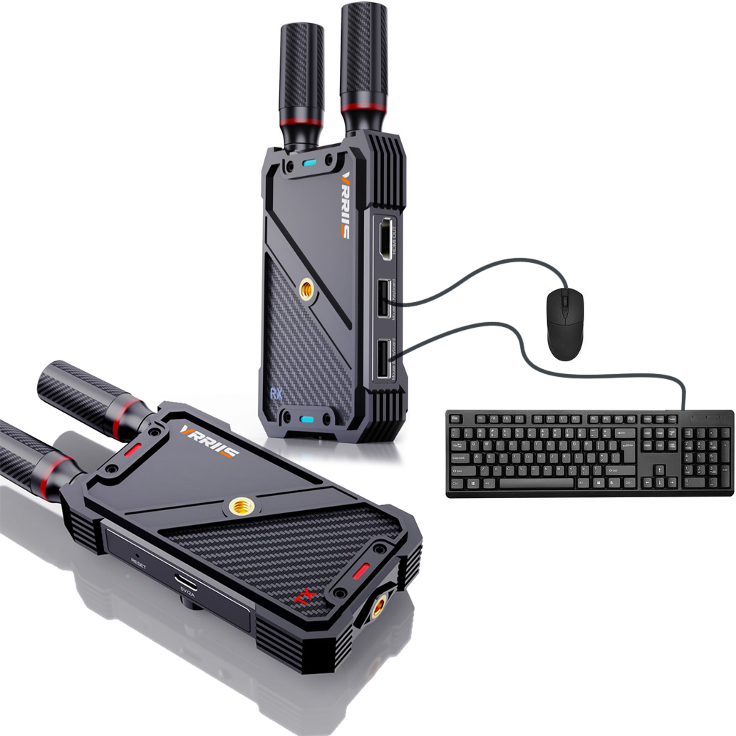 Laptop Extra Accessories - VRRIIS WL082K ชุดส่งสัญญาณภาพและเสียง HDMI KVM ไร้สาย