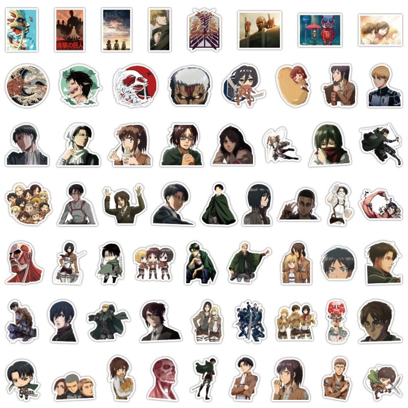 60 ชิ้นสติกเกอร์อนิเมะ Attack  - Laptop Original Accessories บทวิจารณ์และราคา