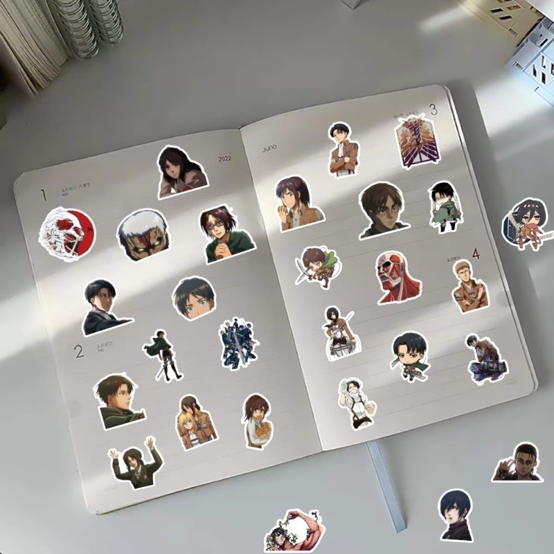 60 ชิ้นสติกเกอร์อนิเมะ Attack  - Laptop Original Accessories บทวิจารณ์และราคา