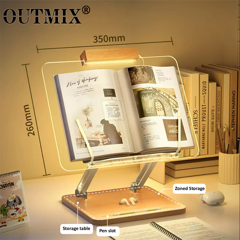 แท่นอ่านหนังสือไม้พร้อมไฟอะคริ - Laptop Extra Accessories บทวิจารณ์และราคา